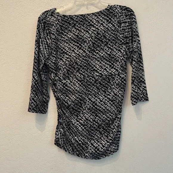 Kenneth Cole New York Black and White Cowl Neck Sweater - Picture 7 of 7